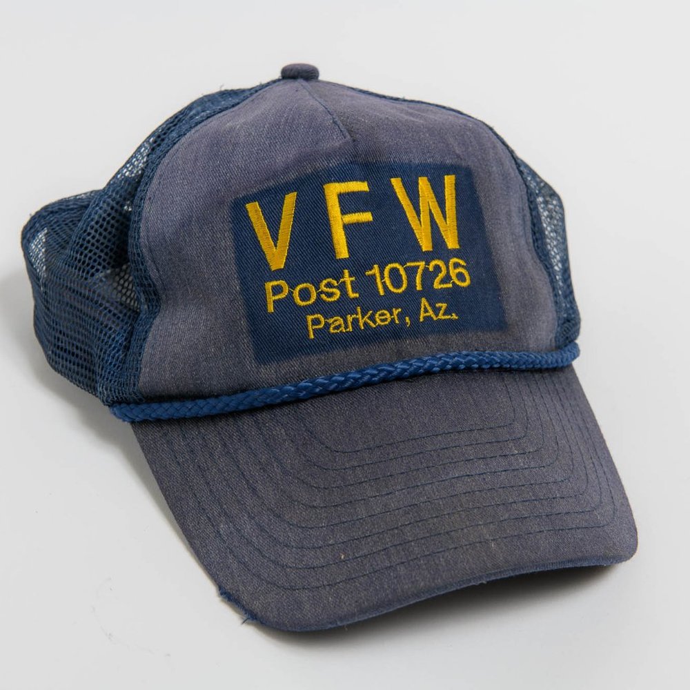 Vintage VFW Hat Cap Mesh - Blue OS Adjustable